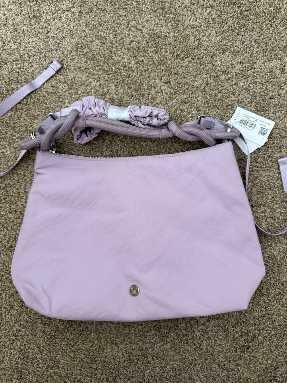Lilac Shoulder Bag with Knot Handle
